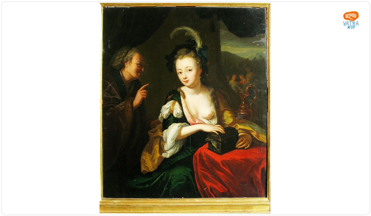 Gottfried Schalken — Doamnă cu o pasăre în cutie