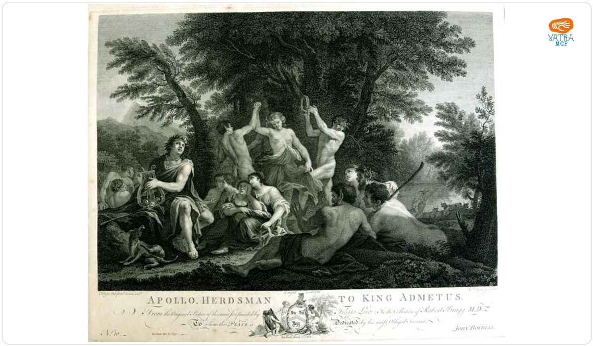 Apollo herdsman to King Admetus/Apollo, păstor la regele Admetus (în registrul inventar: „Apolo ca cioban la Admetus”)