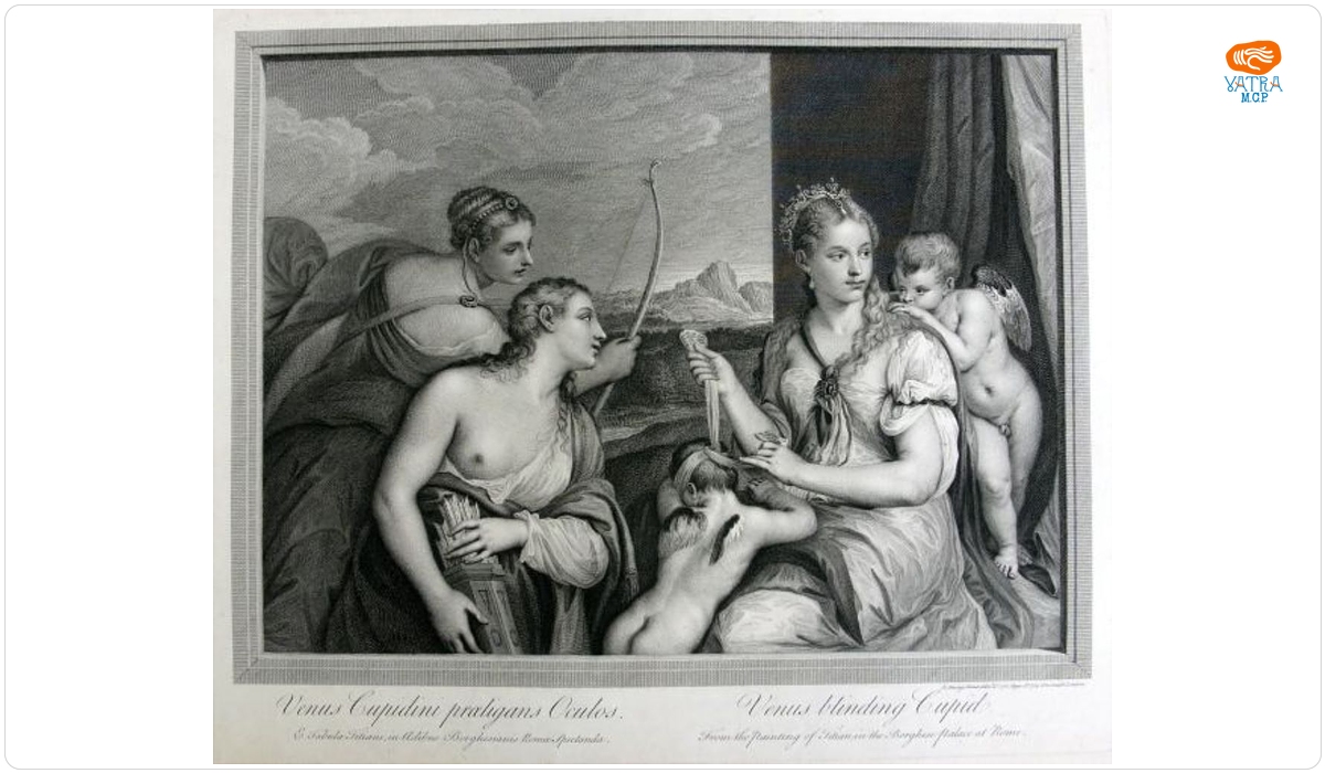 Venus blinding Cupid/Venus orbindu-l pe Cupidon