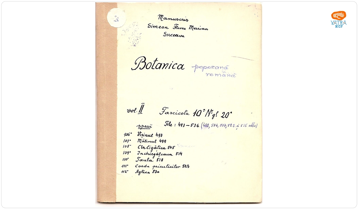 Simion Florea Marian - autor — Botanica poporană română (vol. II, fasc. 10); Specii: Vișinul, Mălinul, Cârligățica, Închiegățeaua, Taula, Coada priculicilor, Aglica