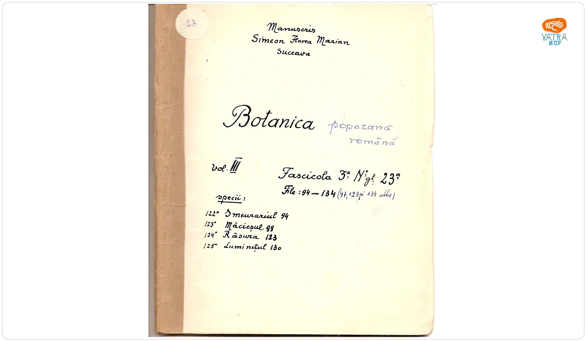 Simion Florea Marian - autor — Botanica poporană română (vol. III, fasc. 3); Specii: Smeurariul, Măcieșul, Răsura, Luminețul