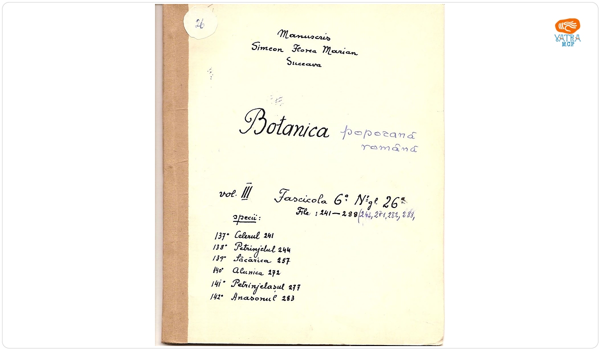 Simion Florea Marian - autor — Botanica poporană română (vol. III, fasc. 6); Specii: Celerul, Petrinjelul, Săcărica, Alunica, Petrinjelașul, Anasonul