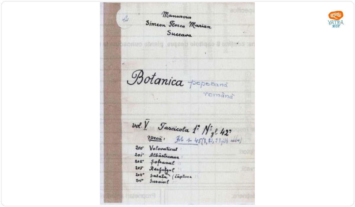 Botanica poporană română vol. V, fascicola 1, specii: Volovaticul, Șofranul, Răsfugul (Lăptuca), Susaiul