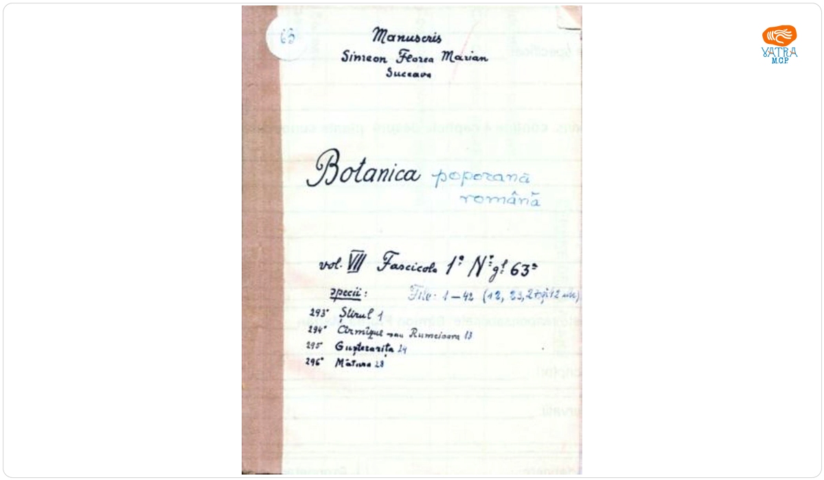 Botanică poporană: vol. VII, fascicola 1: specii: Știrul, Cîrmîzul sau Rumeioara, Gușterarița, Mătura