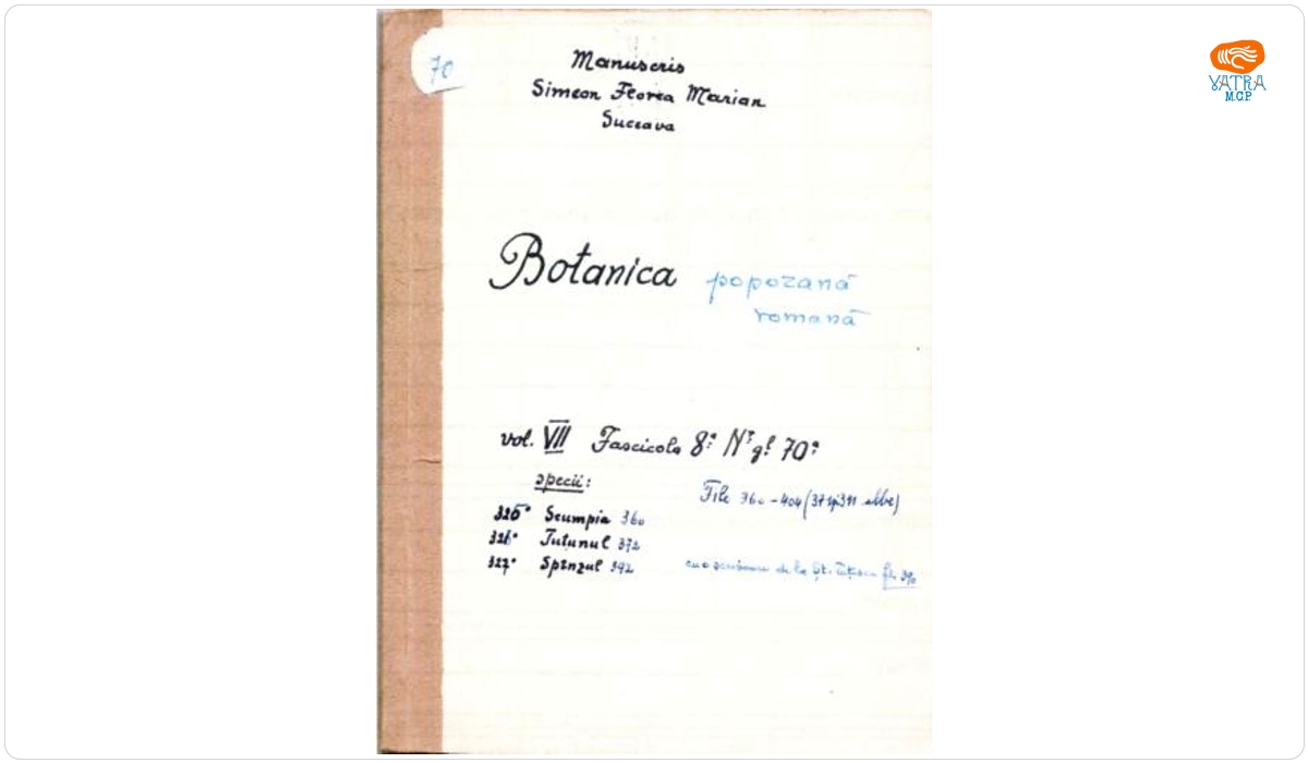 Botanică poporană: vol. VII, fascicola 8: specii: Scumpia, Tutunul, Spînzul