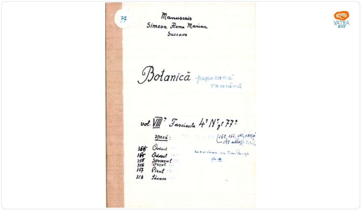 imion Florea Marian — Botanică poporană: vol. VIII, fascicola 4: specii: Ovăsul, Odosul, Șuvarul, Orzul, Pirul, Săcara