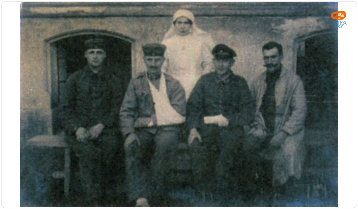Militari austro-ungari răniți în spitalul organizat în actualul Institut de surdo-muți din Timișoara