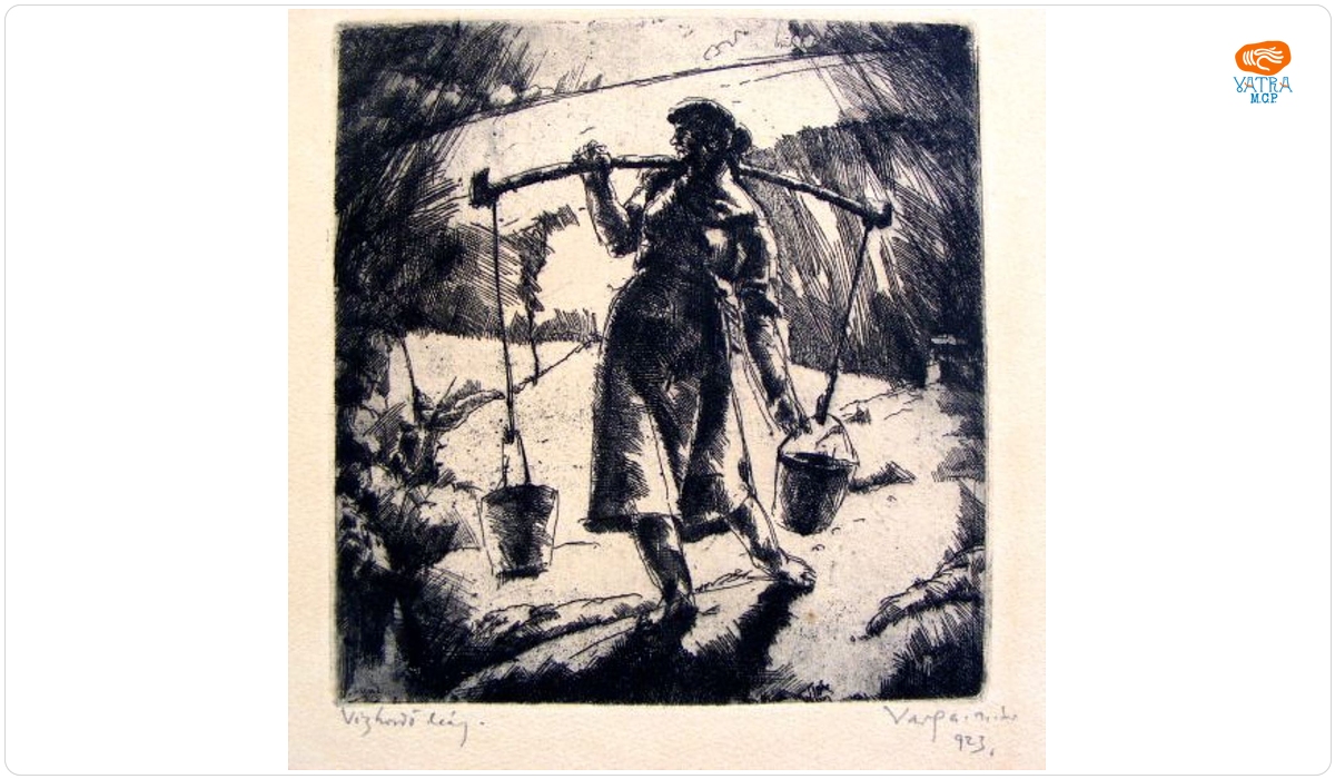 Nándor Lajos Varga — Fată cu găleți cu apă