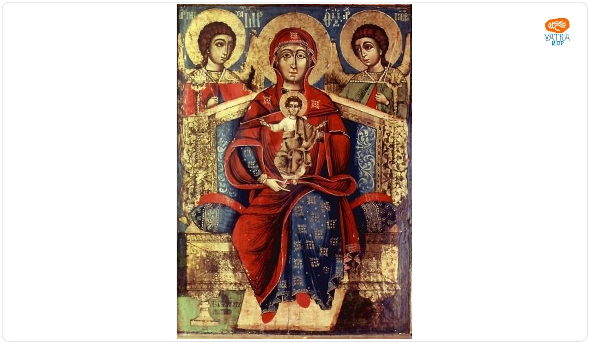 Nedelcu Popovici — Maica Domnului cu pruncul tronând