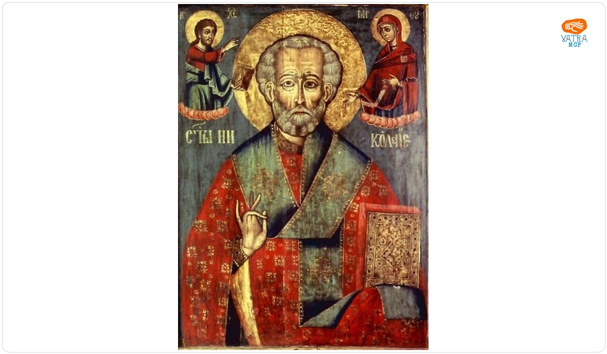 Nedelcu Popovici — Sfântul Nicolae primind însemnele episcopale