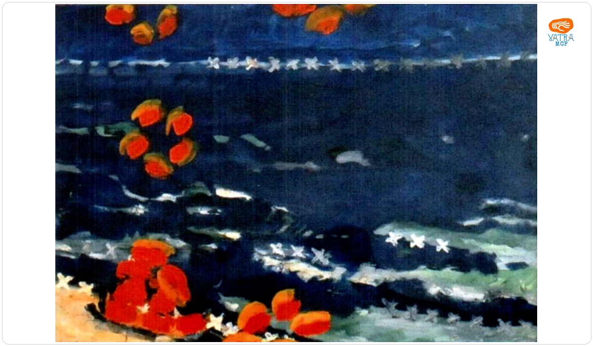 Ion Țuculescu — Marină cu fluturi orange