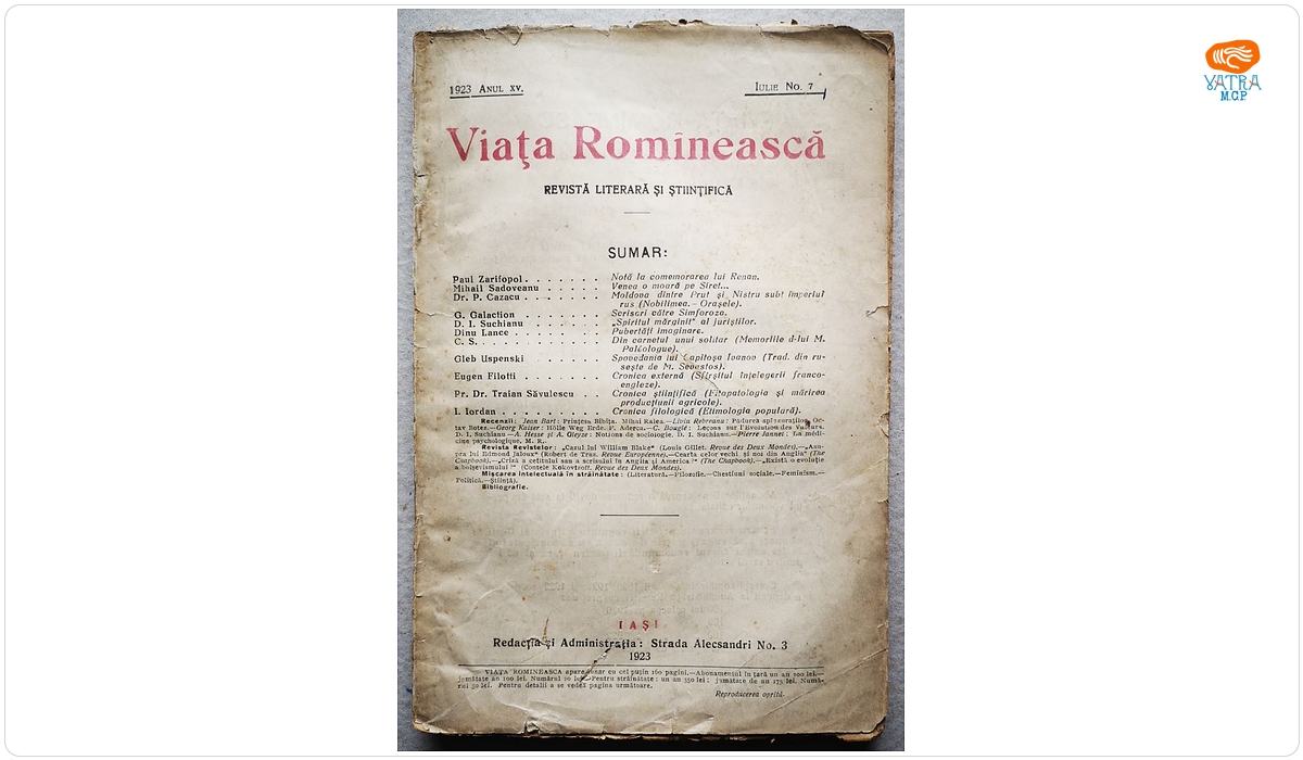 VIAȚA ROMÎNEASCĂ, Anul XV, nr. 7
