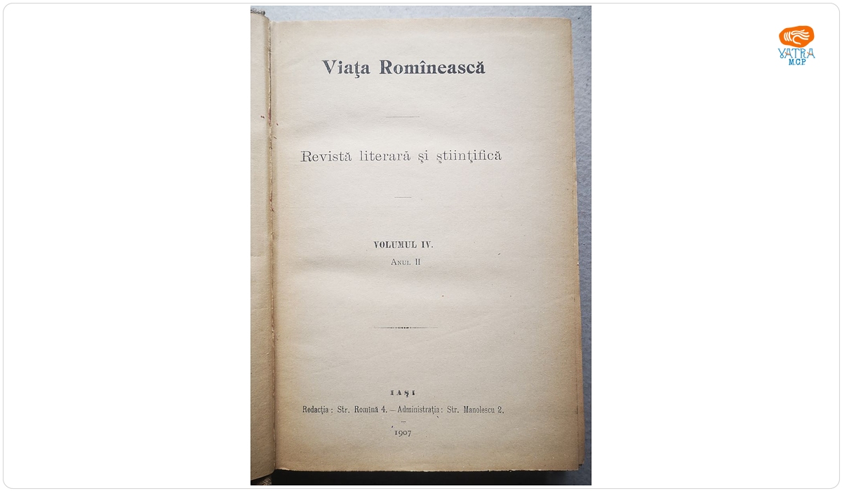 VIAȚA ROMÎNEASCĂ, Anul II, vol. 4, nr. 1, 2, 3