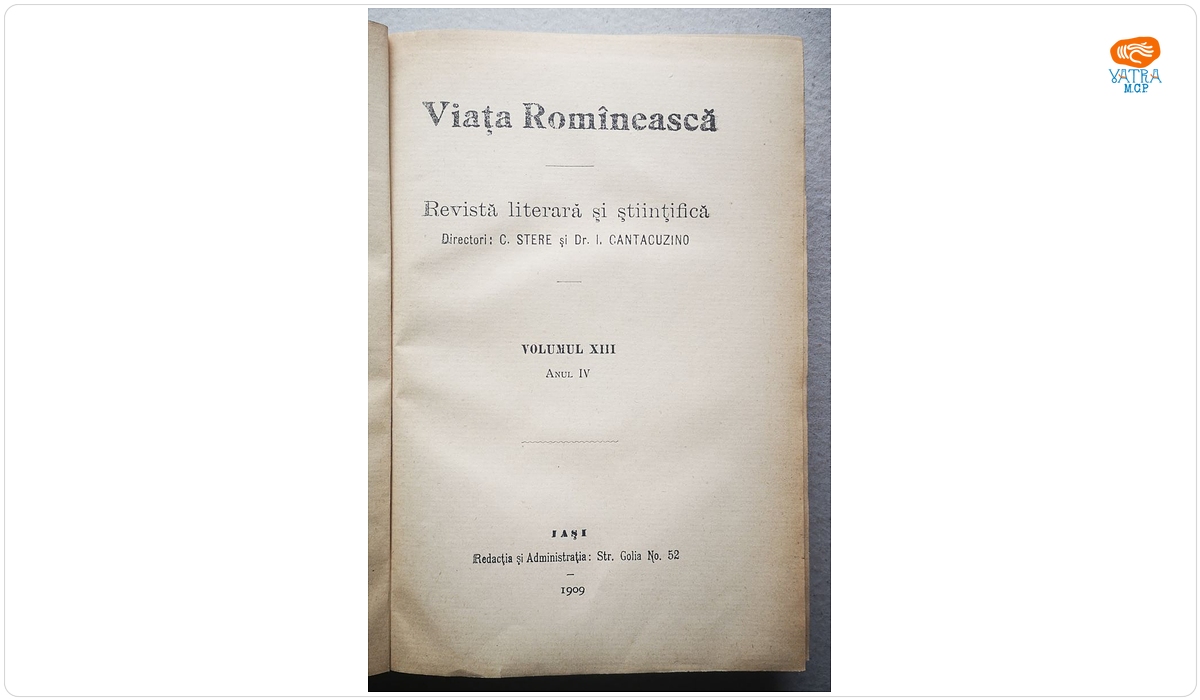VIAȚA ROMÎNEASCĂ, Anul IV, vol. XIII, nr. 4, 5, 6