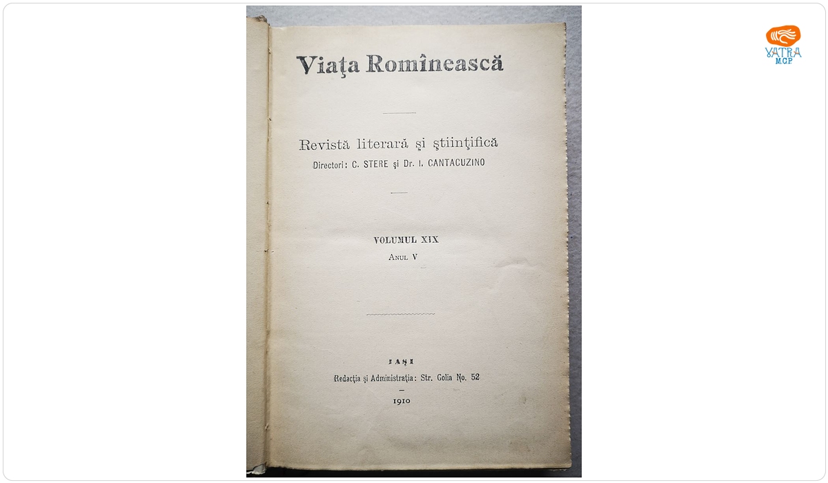 VIAȚA ROMÎNEASCĂ, Anul V, vol. XIX, nr. 10, 11, 12