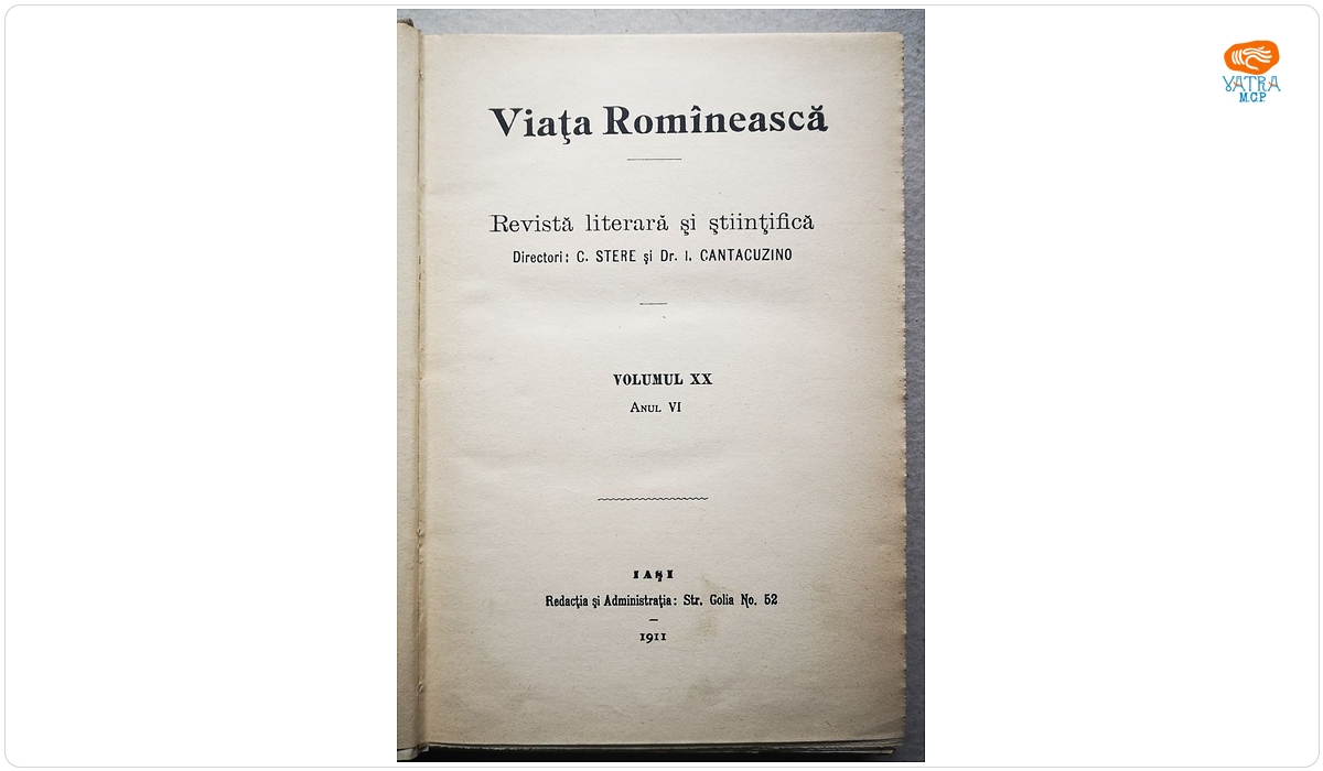 VIAȚA ROMÎNEASCĂ, Anul VI, vol. XX, nr. 1, 2, 3