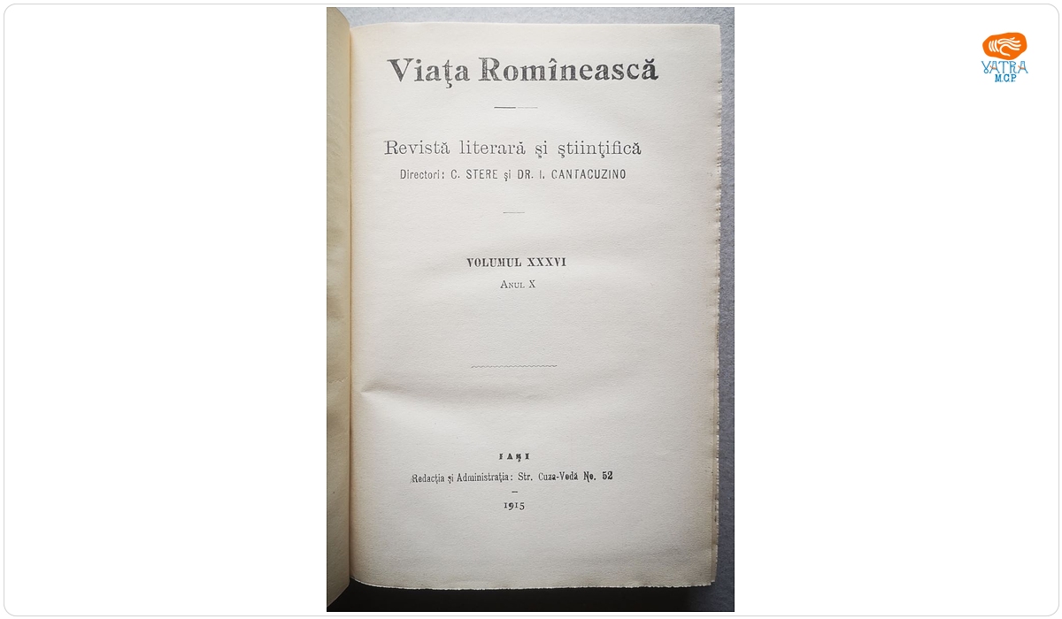 VIAȚA ROMÎNEASCĂ, Anul X, vol. XXXVI, nr. 1, 2, 3
