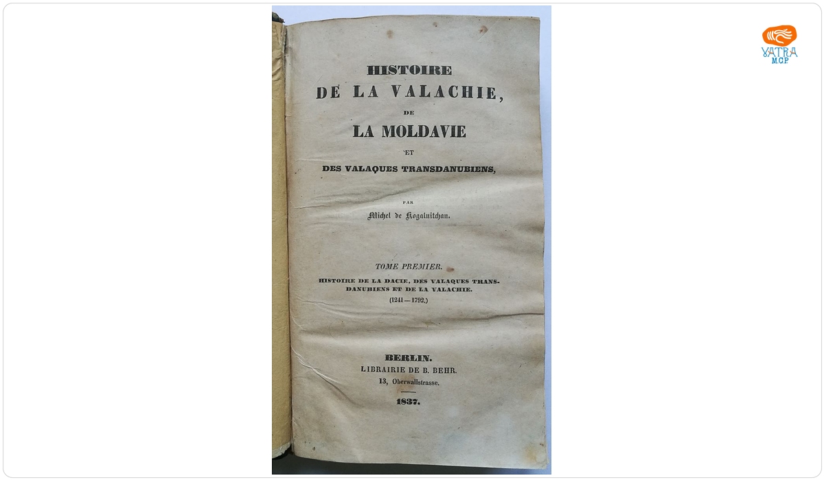 HISTOIRE DE LA VALACHIE, DE LA MOLDAVIE ET DES VALAQUES TRANSDANUBIENES