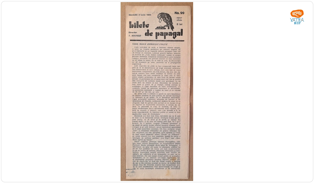 Bilete de papagal, nr. 99