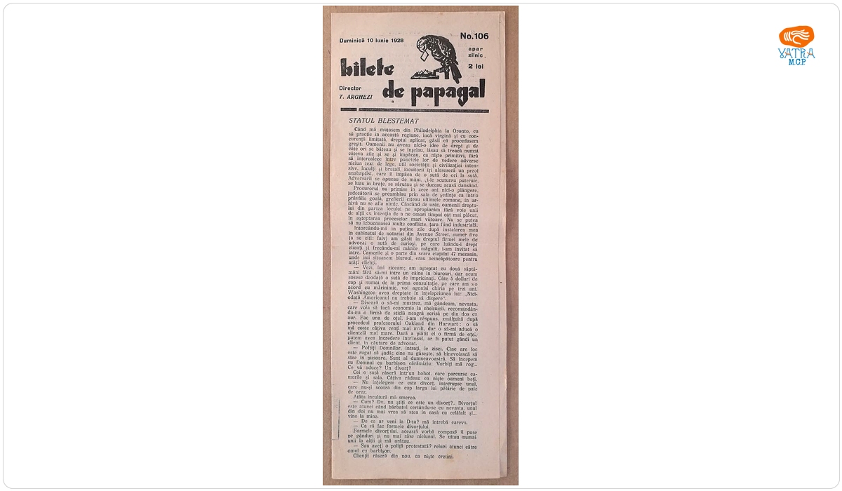 Bilete de papagal, nr. 106
