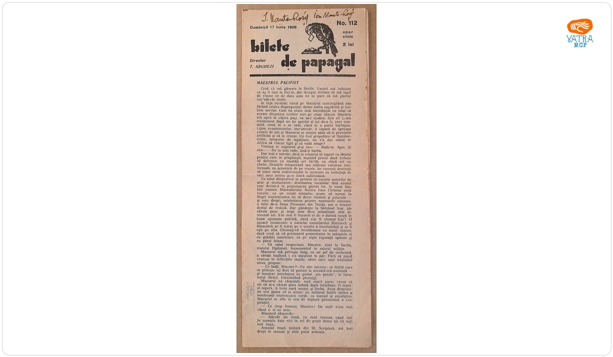 Bilete de papagal, nr. 112