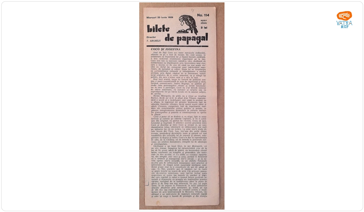 Bilete de papagal, nr. 114