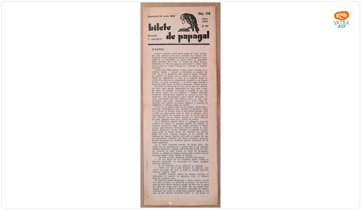 Bilete de papagal, nr. 118