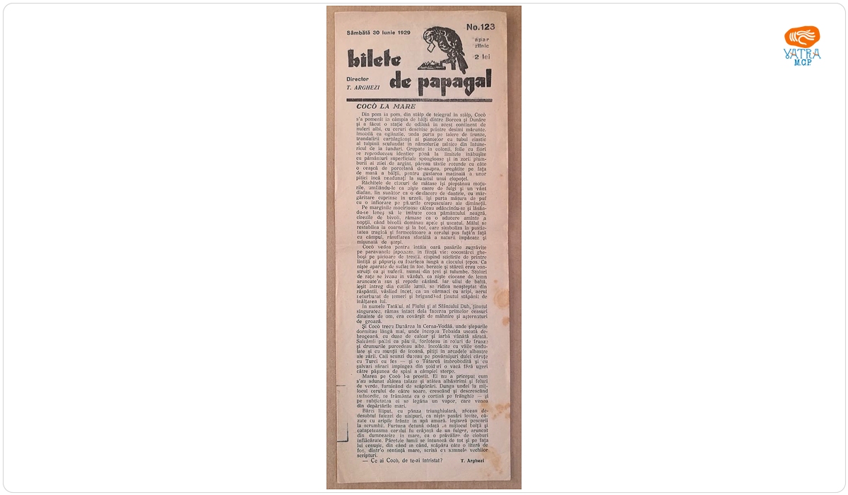 Bilete de papagal, nr. 123