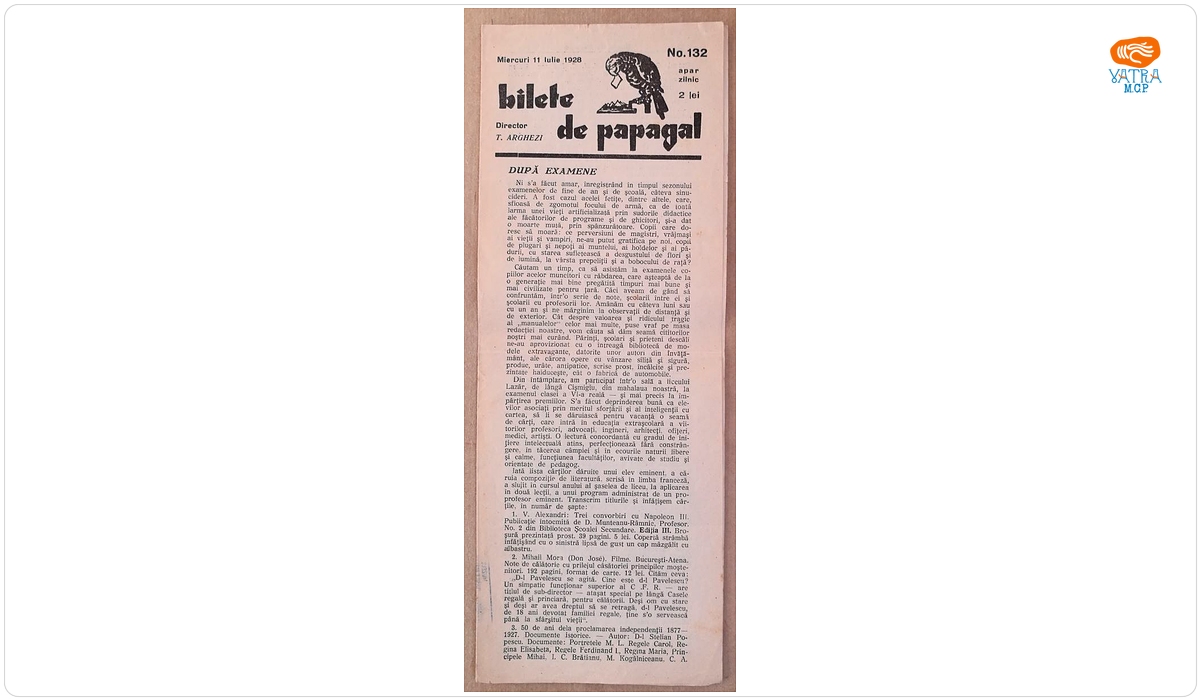 Bilete de papagal, nr. 132
