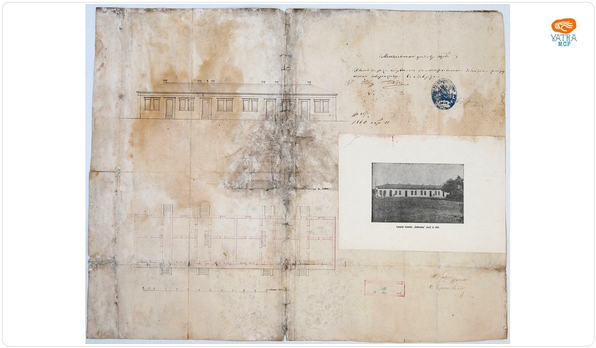 Planul Dughenelor Bisericii Domneasca în care a funcționat Liceul Codreanu, până în anul 1886