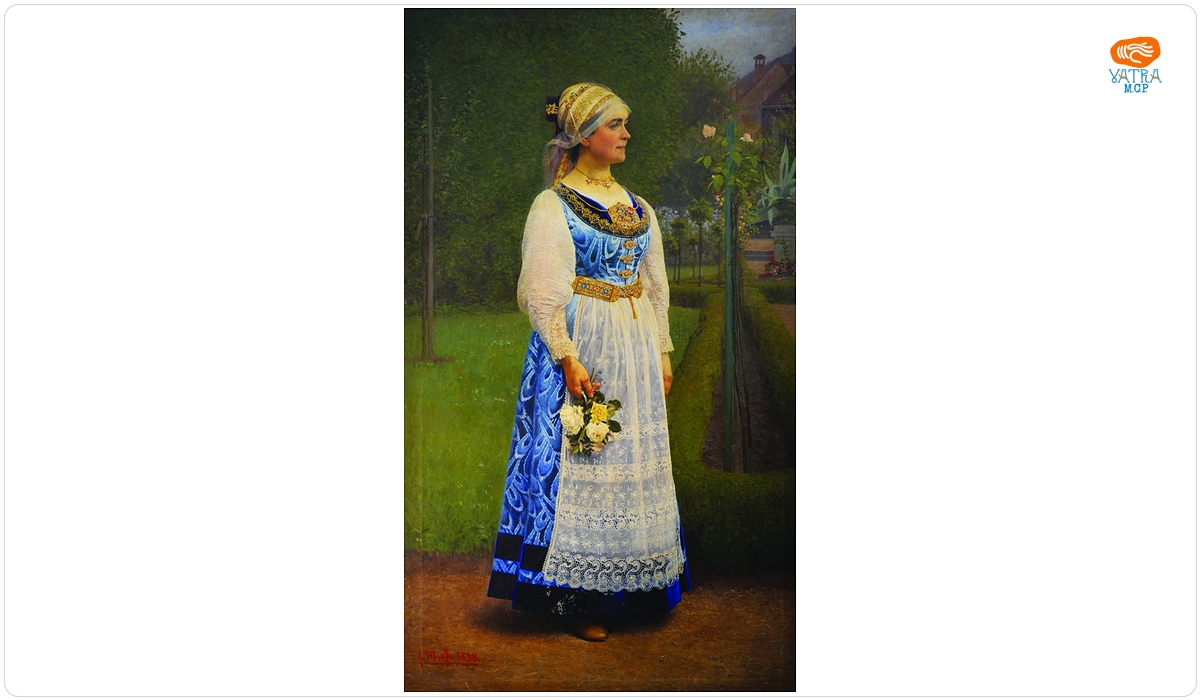Friedrich Miess — Portret de femeie în port săsesc