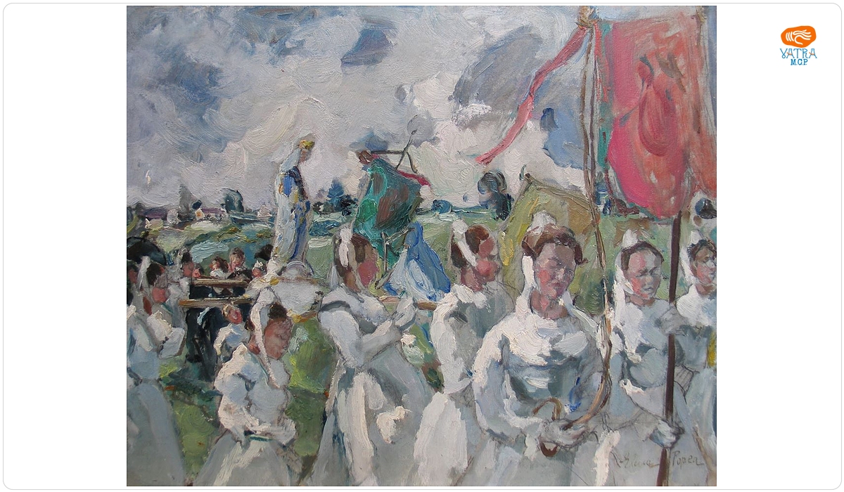 Elena Popea — Procesiune în Franța