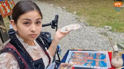Gheorghiță Mutu Alessia, pictat icoane pe sticlă