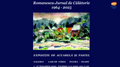 Romanescu – Jurnal de Călătorie (1964–2025). Expoziție de acuarelă și pastel la Galeria Lascăr Vorel, Piatra Neamț