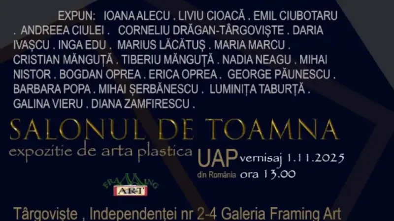 Salonul de Toamnă – Expoziție de artă plastică UAP la Galeria Framing Art, Târgoviște